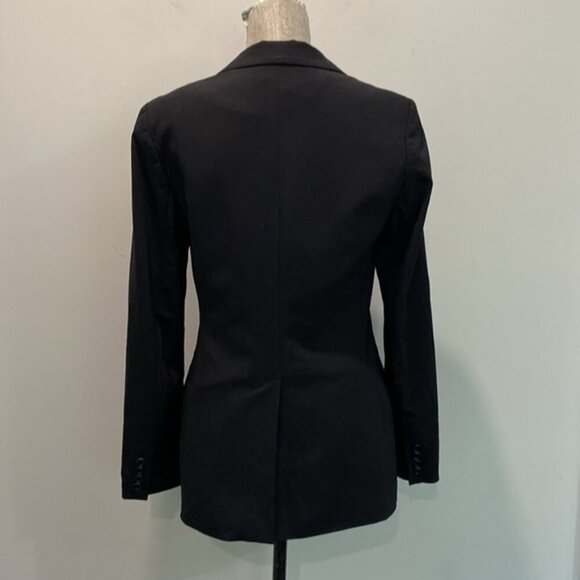Holt Renfrew Black Wool Classic Blazer - Picture 10 of 15